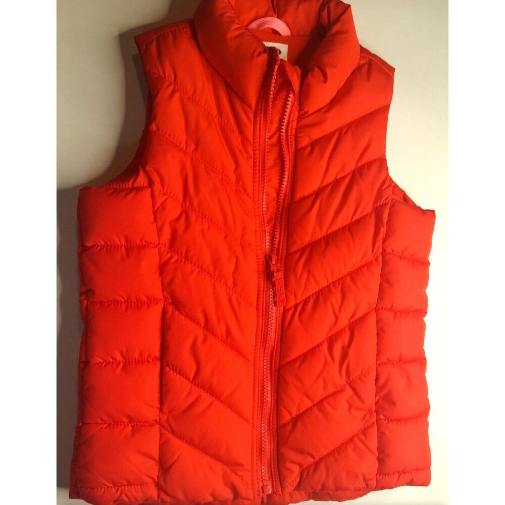 Old Navy Girls Juniors Red Frost Free Sleeveless Puffer Vest SP Sz 6-7 Regular